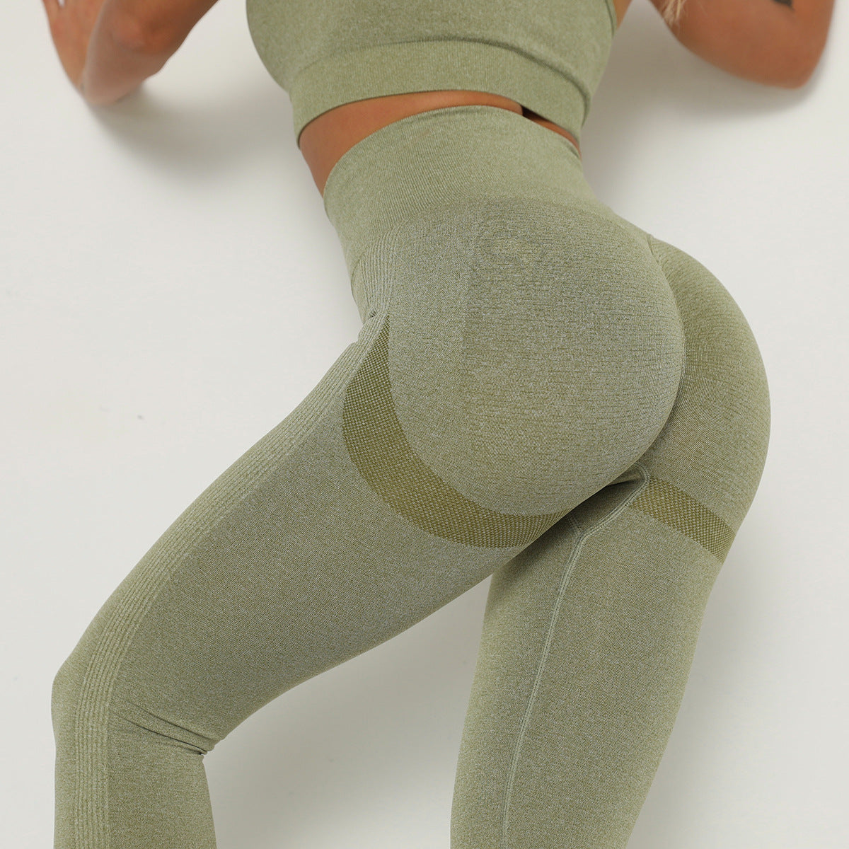 Stich Seamless Leggings - Army Green